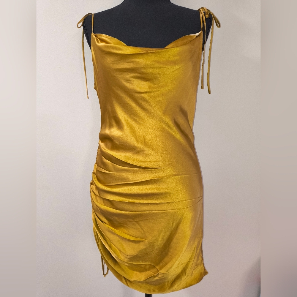 Cinq à Sept Gold Mini Dress